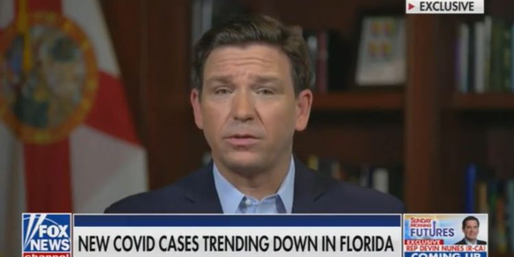 Ron DeSantis, governatore Florida, a Fox News