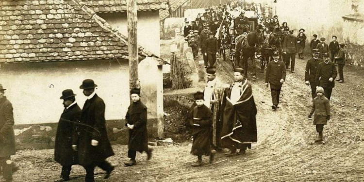 Funerale di un profugo trentino in Boemia