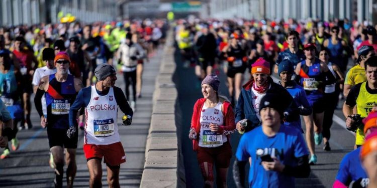 Durante la maratona di New York (LaPresse)