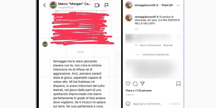 Selvaggia Lucarelli e la chat privata con Morgan (Foto: Instagram)