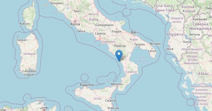 Terremoto a Cosenza, Ingv