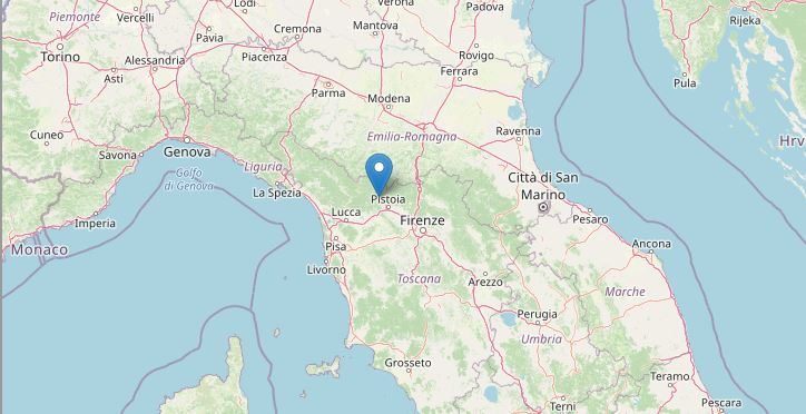 Terremoto a Pistoia (Ingv)