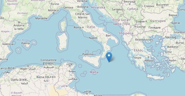 Terremoto Mar Ionio, Ingv