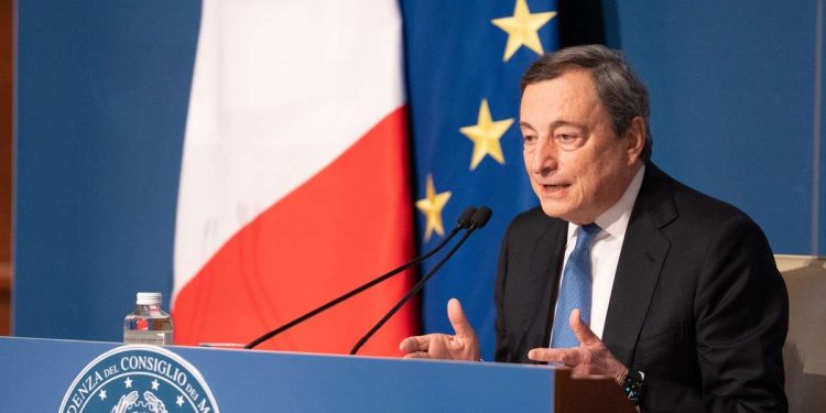 Mario Draghi, presidente del Consiglio (LaPresse)