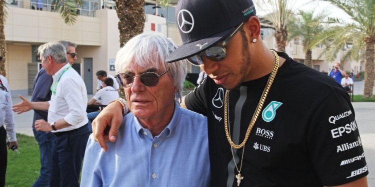 Ecclestone e Hamilton