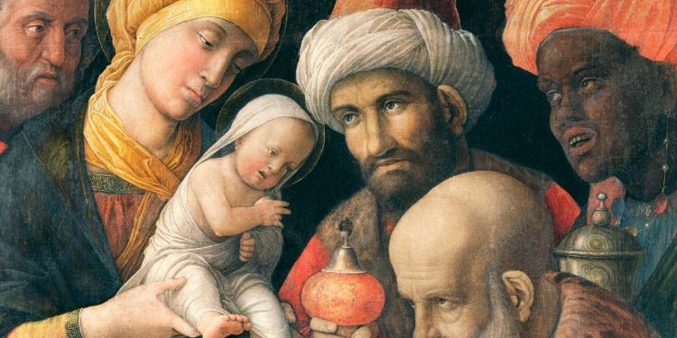 Mantegna, Adorazione dei Magi (1497-1500, particolare)