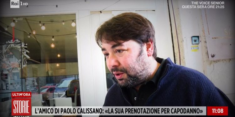 Un amico di Paolo Calissano a Storie Italiane