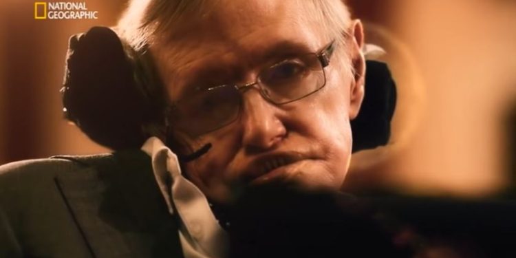 Stephen Hawking, screen da Youtube National Geograpich