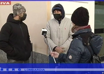 Il padre del ragazzo arrestato per le violenze in piazza Duomo a Capodanno (Telelombardia, 2022)