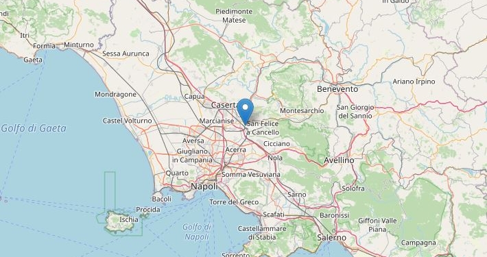 Terremoto a Caserta, Ingv