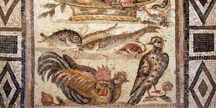 Roma, mosaico pavimentale, Grotta Celoni (foto dal web)