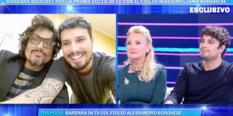 Barbara Bouchet e i figli Alessandro e Massimiliano