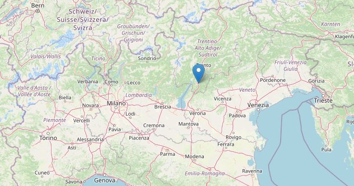 Terremoto a Trento, Ingv