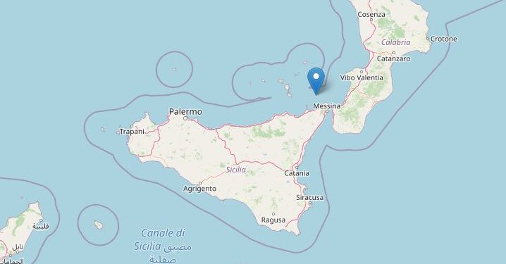 Terremoto oggi a Messina (Ingv)