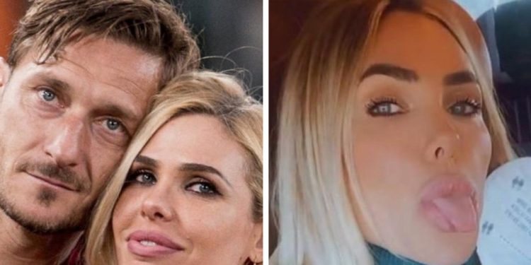 Francesco Totti e Ilary Blasi, lei fa una linguaccia sui social