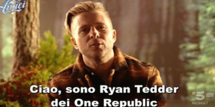 Ryan Tedder ad Amici 21 (fonte: web, Mediasetplay)