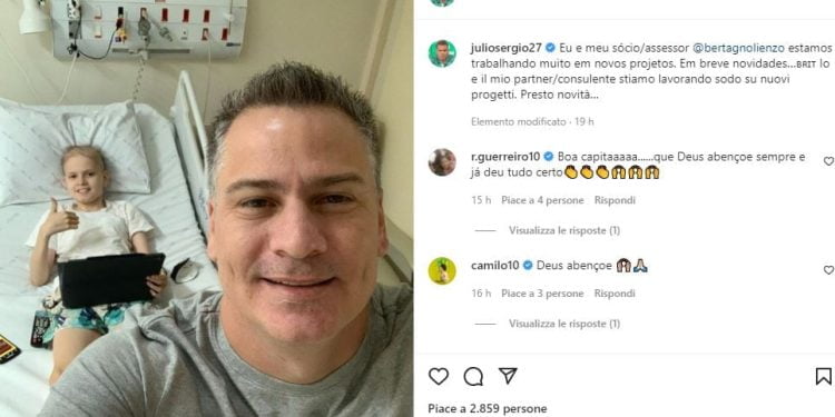 Julio Sergio, screen da Instagram