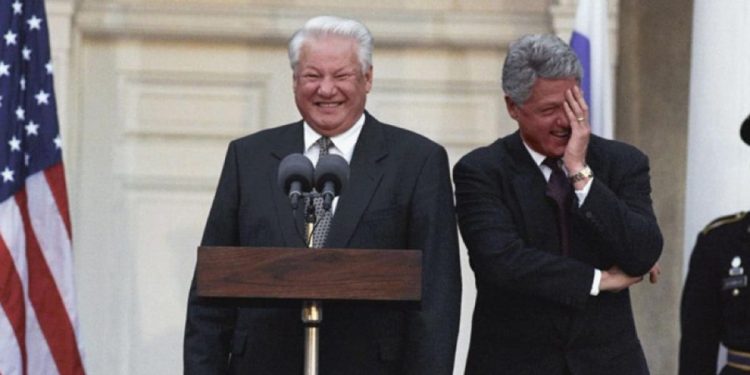 Boris Eltsin e Bill Clinton