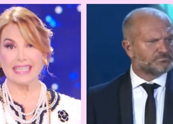 Barbara D'Urso e Andrea Pucci a La pupa e il secchione 2022