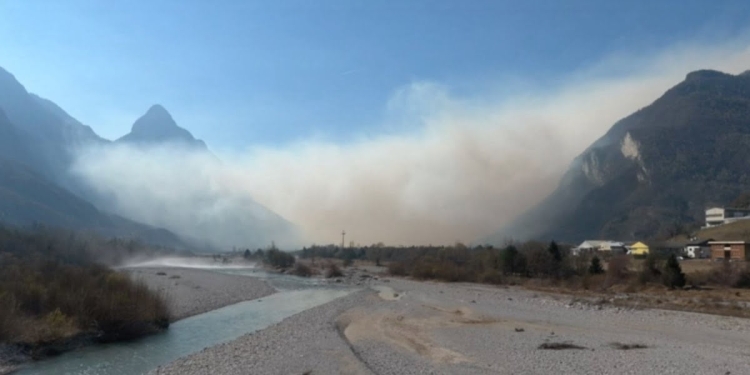 Incendio Belluno (screen da video Rai)