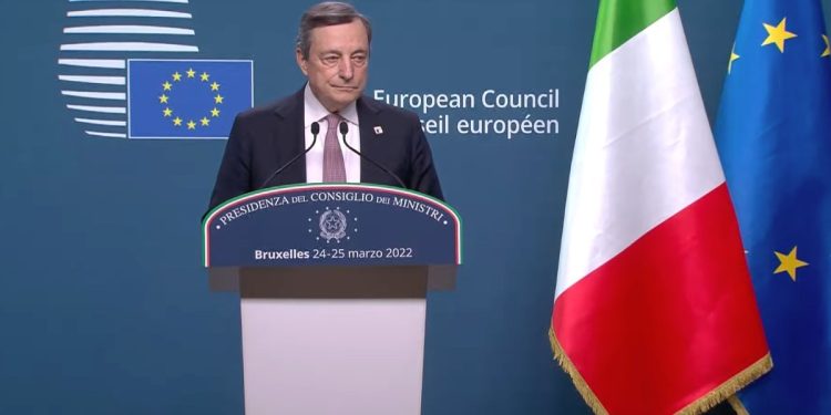 Mario Draghi, conferenza stampa dopo Consiglio europeo (da YouTube)