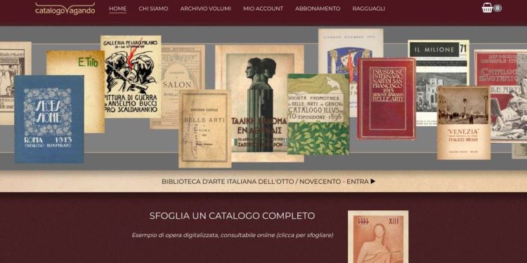 La home page del sito Catalogovagando