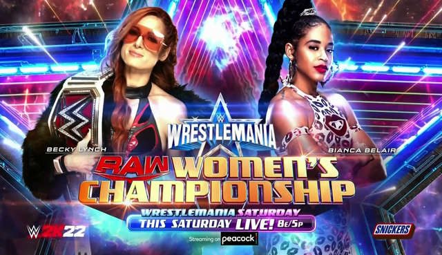 Becky Lynch difende il RAW Women's Champioship contro Bianca Belair