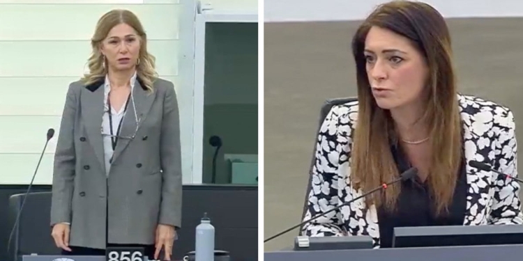 Francesca Donato e Pina Picierno all'Europarlamento