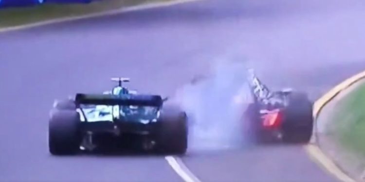 Incidente tra Stroll e Latifi nella Q1 del Gp d'Australia (Twitter)