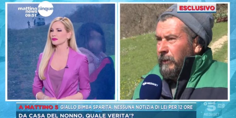 Parla il nonno della bimba sparita in Molise (Mattino5)