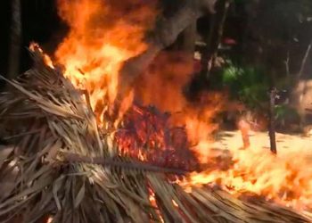 Incendio all'Isola dei Famosi