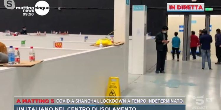 Alessandro Pavanello e il centro di isolamento di Shanghai (Mattino5)