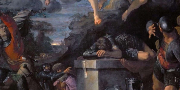 Annibale Carracci, Resurrezione di Cristo (1593, particolare)