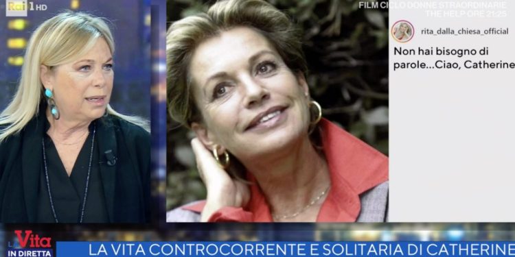 Rita Dalla Chiesa su Catherine Spaak a La Vita in Diretta