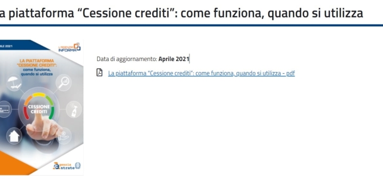 Agenzia delle entrate, piattaforma della cessione dei crediti