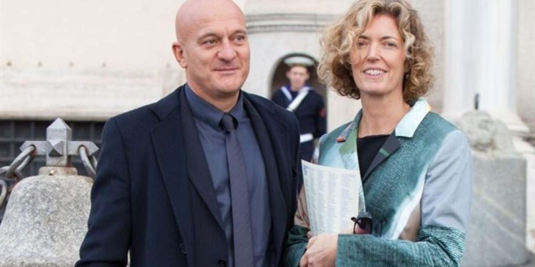 Claudio Bisio e la moglie Sandra Bonzi