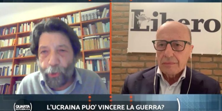 Massimo Cacciari e Alessandro Sallusti a Quarta Repubblica