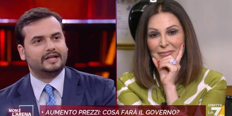 Carlo Sibilia e Daniela Santanchè a Non è l'Arena