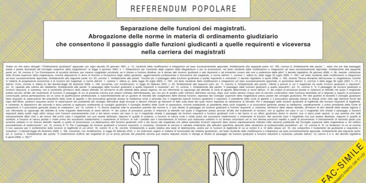 referendum giustizia quesito 3 scheda gialla