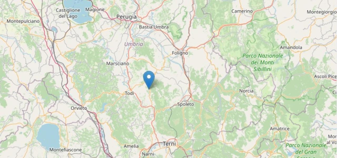 Terremoto oggi Perugia, 5 giugno 2022 (foto: INGV)