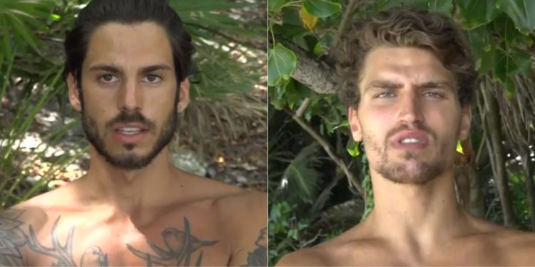 Lo scontro tra Luca Daffrè e Gennaro Auletto all'Isola dei Famosi (foto: web)