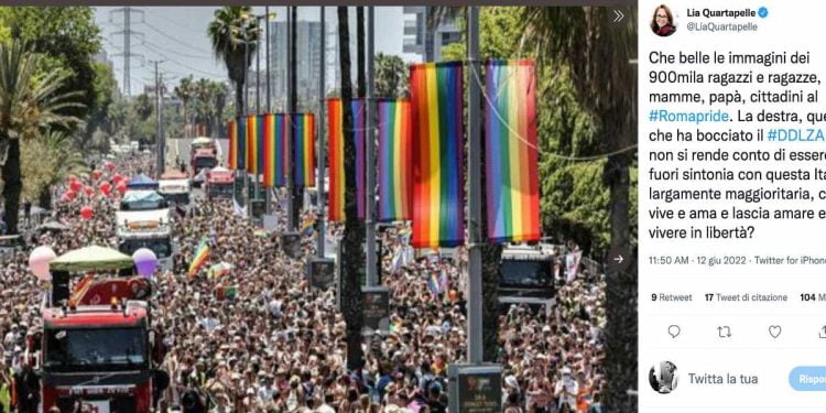 Lia Quartapelle e la fake news sul Roma Pride