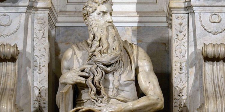 Michelangelo, Mosè (1513-15, 1542, particolare)