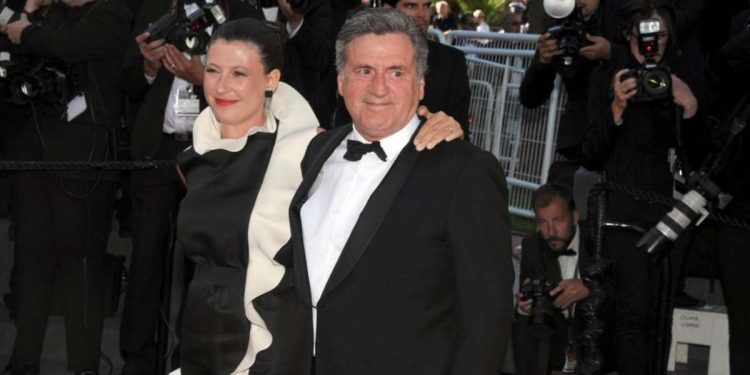 Daniel Auteuil e la moglie Aude Ambroggi (foto Piergiorgio Pirrone - LaPresse)