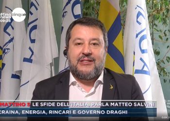 Matteo Salvini a Mattino5