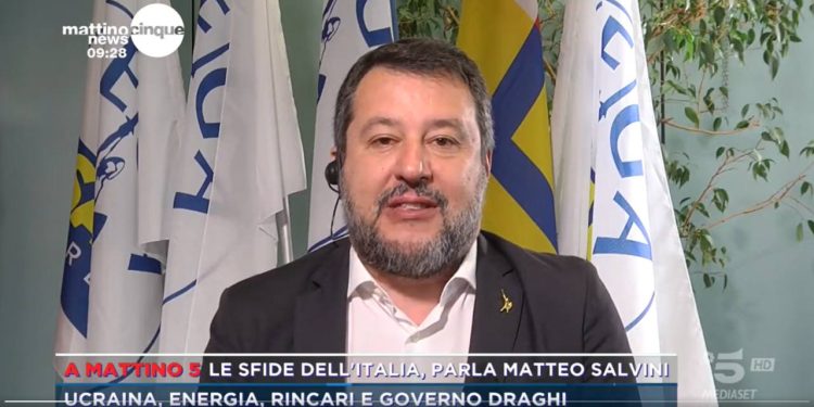 Matteo Salvini a Mattino5