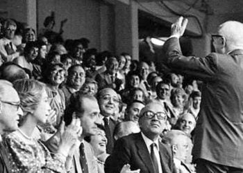 Il Presidente Sandro Pertini al "Bernabeu" per Italia-Germania