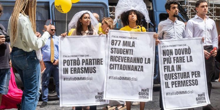 Manifestazioni pro Ius Scholae (Lapresse)