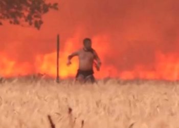 Incendio in Spagna, screen Instagram