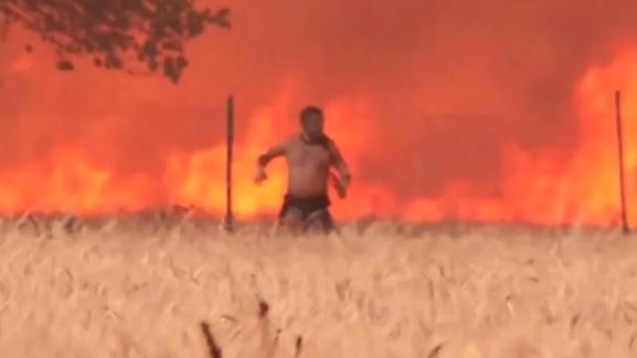 Incendio in Spagna, screen Instagram